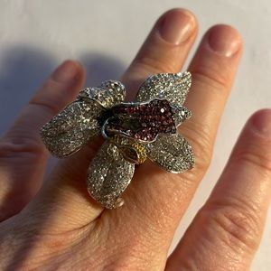 Noir Jewelry flower ring